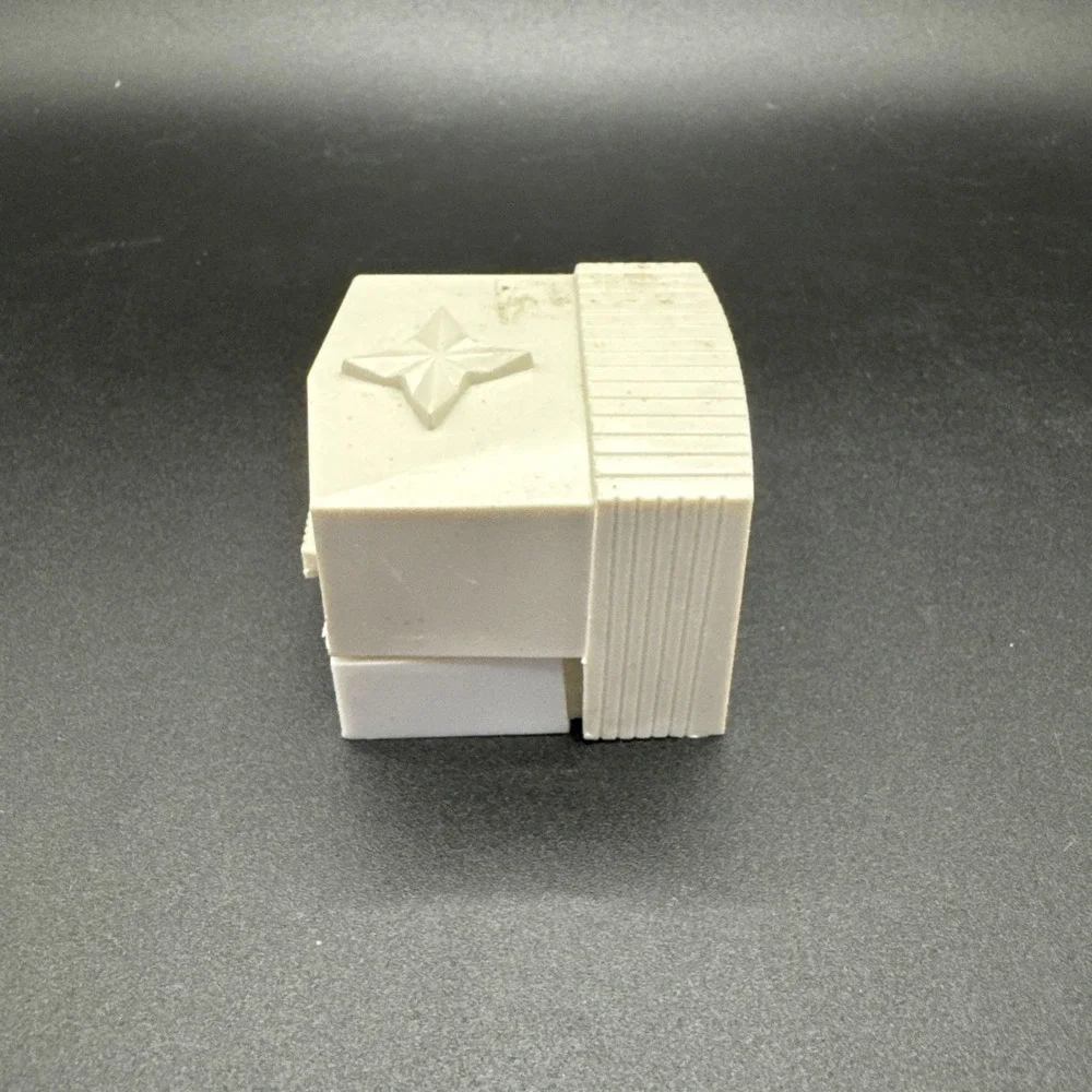 Vintage Art Deco‎ MCM White Celluloid Plastic Ring Box Presentation Box